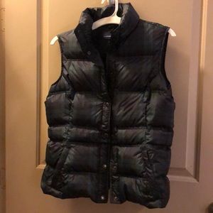 Blue/green plaid vest